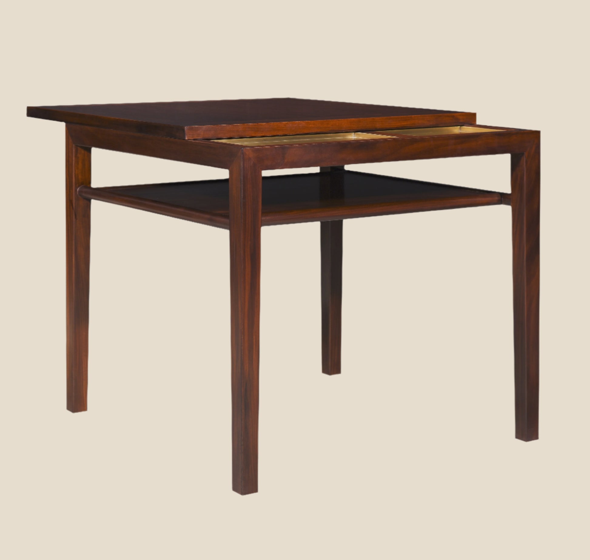 Multi-Functional Display Table with Hidden brass Storage or tea tray - SOHOO