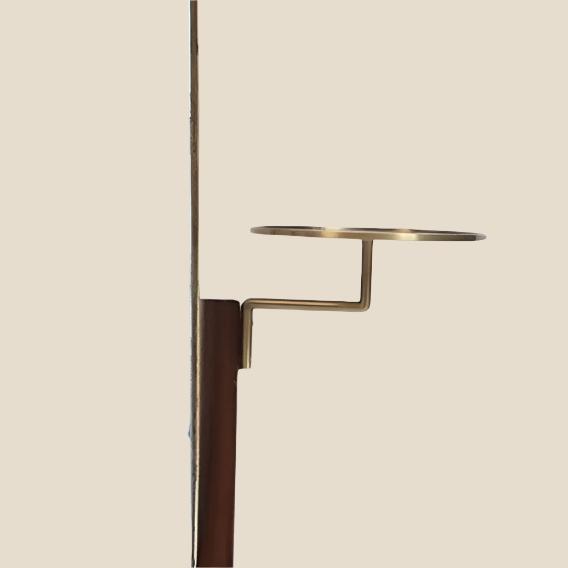 Hardwood Elegant Oval Full-Length Mirror with Shelf - SOHOO