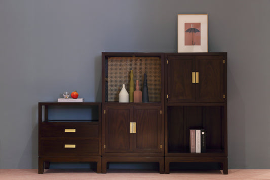 Handcrafted Modern Classic Wooden Modular Storage Set - SOHOO