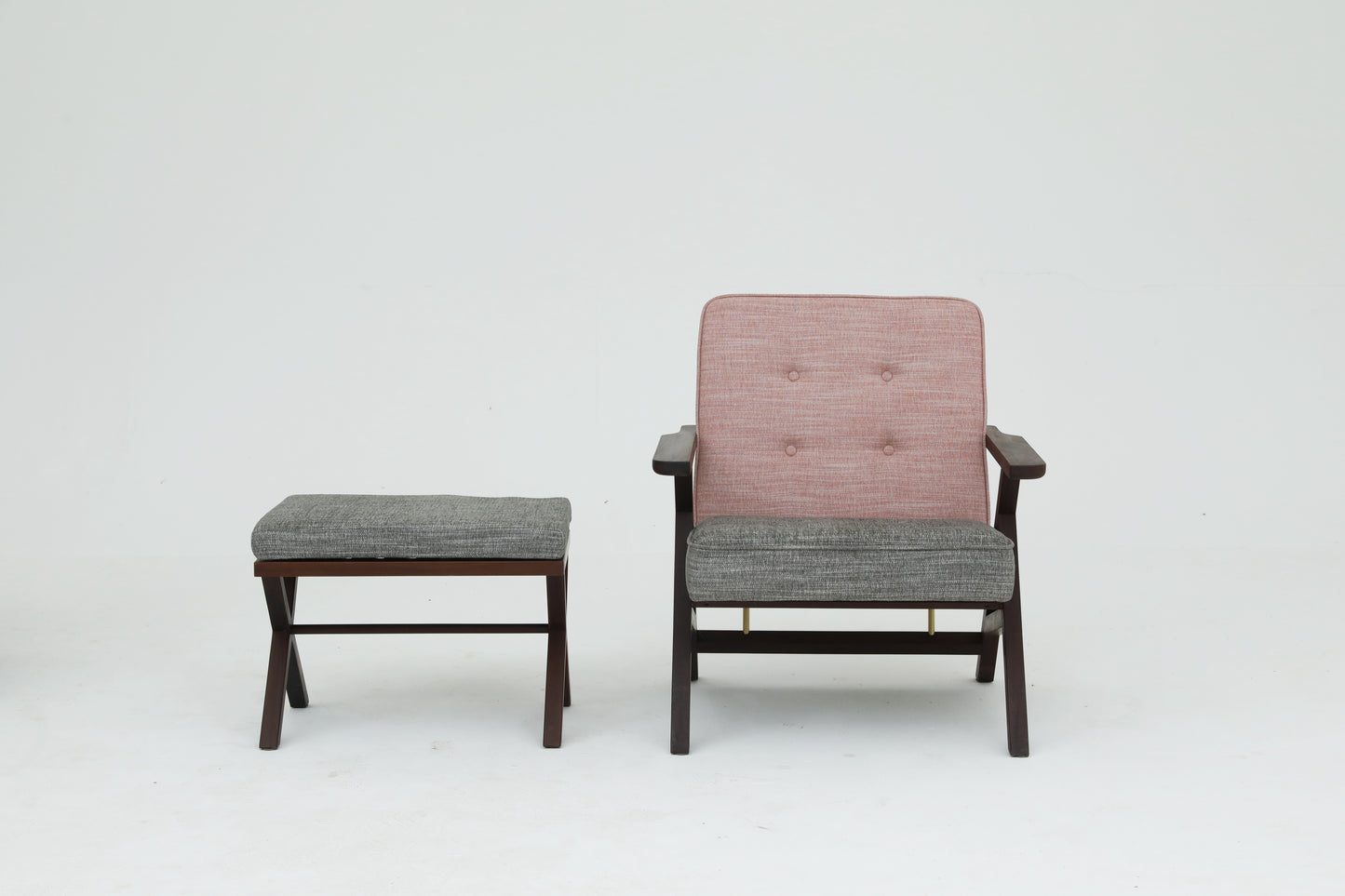 Handcrafted Lounge Chair and Stool Set for Modern Living Rooms - SOHOO