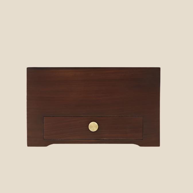 Handcrafted hardwood multi-functional Wooden Storage Box with Brass Knob, tea rack, decorative organizer, or display box - SOHOO
