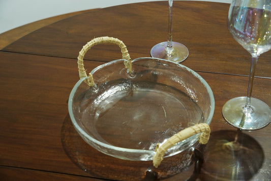 Handwoven Glass Serving Tray - SOHOO
