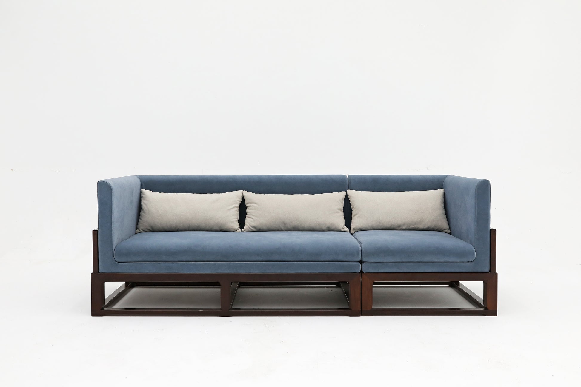 Handcrafted  hardwood Three-Seater Sofa, easy-clean, skin-friendly, single-seater sofa - SOHOO