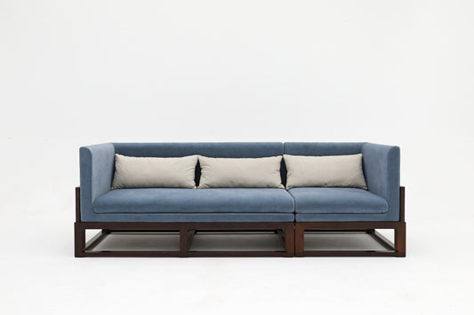 Handcrafted  hardwood Three-Seater Sofa, easy-clean, skin-friendly, single-seater sofa - SOHOO