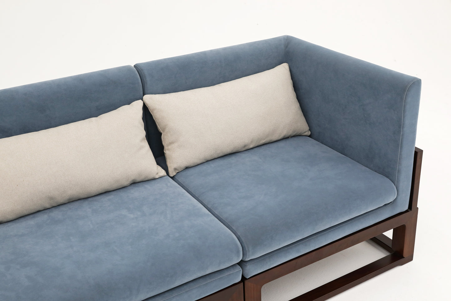 Handcrafted hardwood Three-Seater Sofa, easy-clean, skin-friendly, single-seater sofa - SOHOO