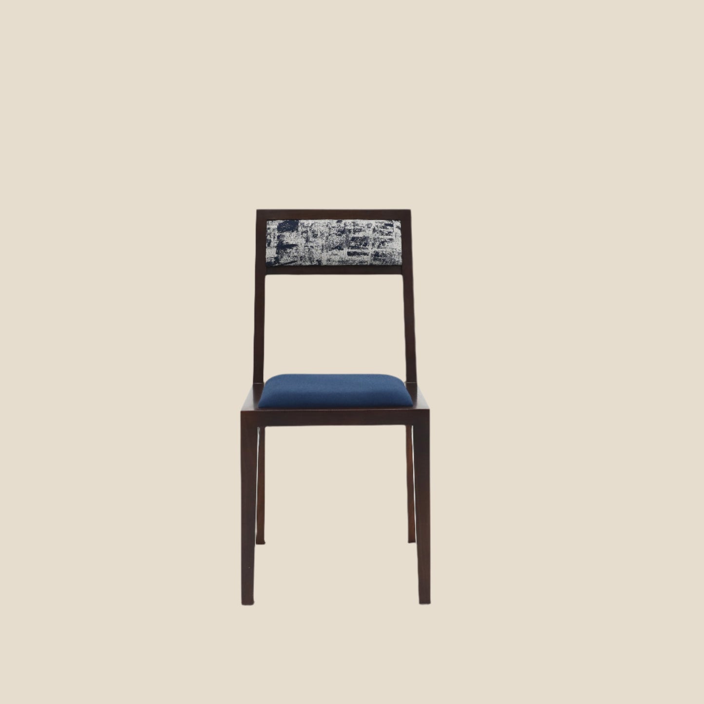 Handcrafted Minimalist hardwood Modern Dining Chair with Versatile Fabric Options