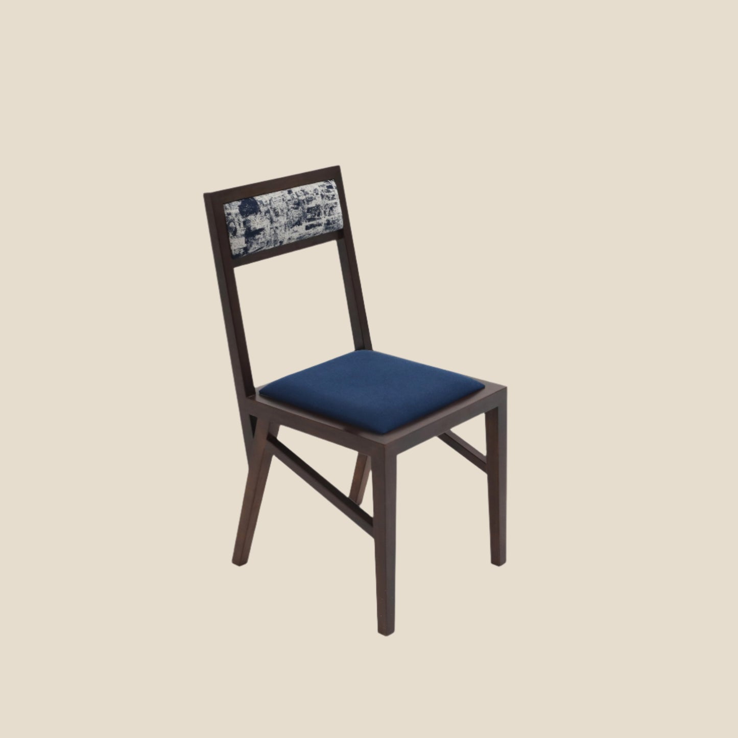 Handcrafted Minimalist hardwood Modern Dining Chair with Versatile Fabric Options