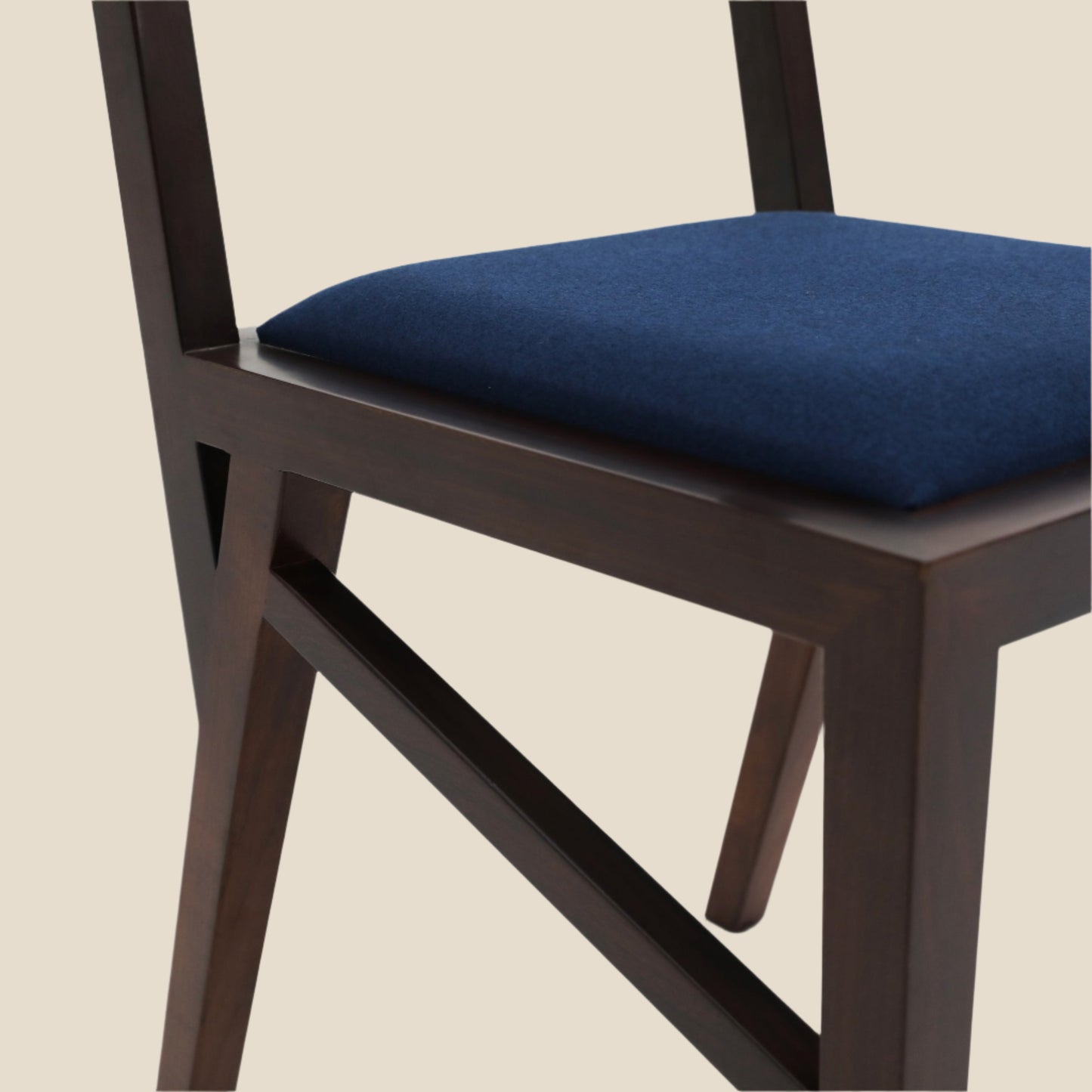 Handcrafted Minimalist hardwood Modern Dining Chair with Versatile Fabric Options
