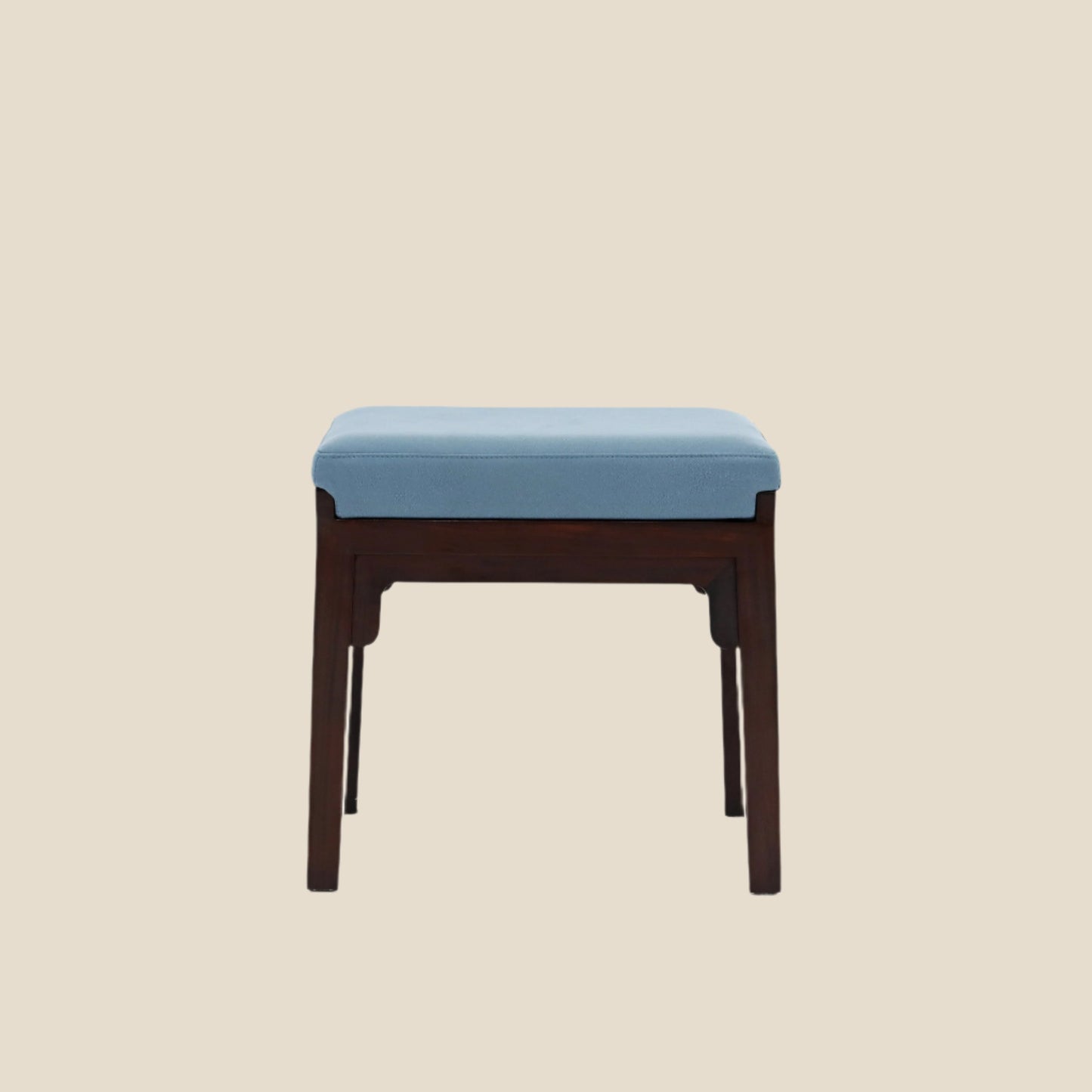 Handcrafted Elegant hard wood Stool with Upholstered Seat – Minimalist Design - SOHOO
