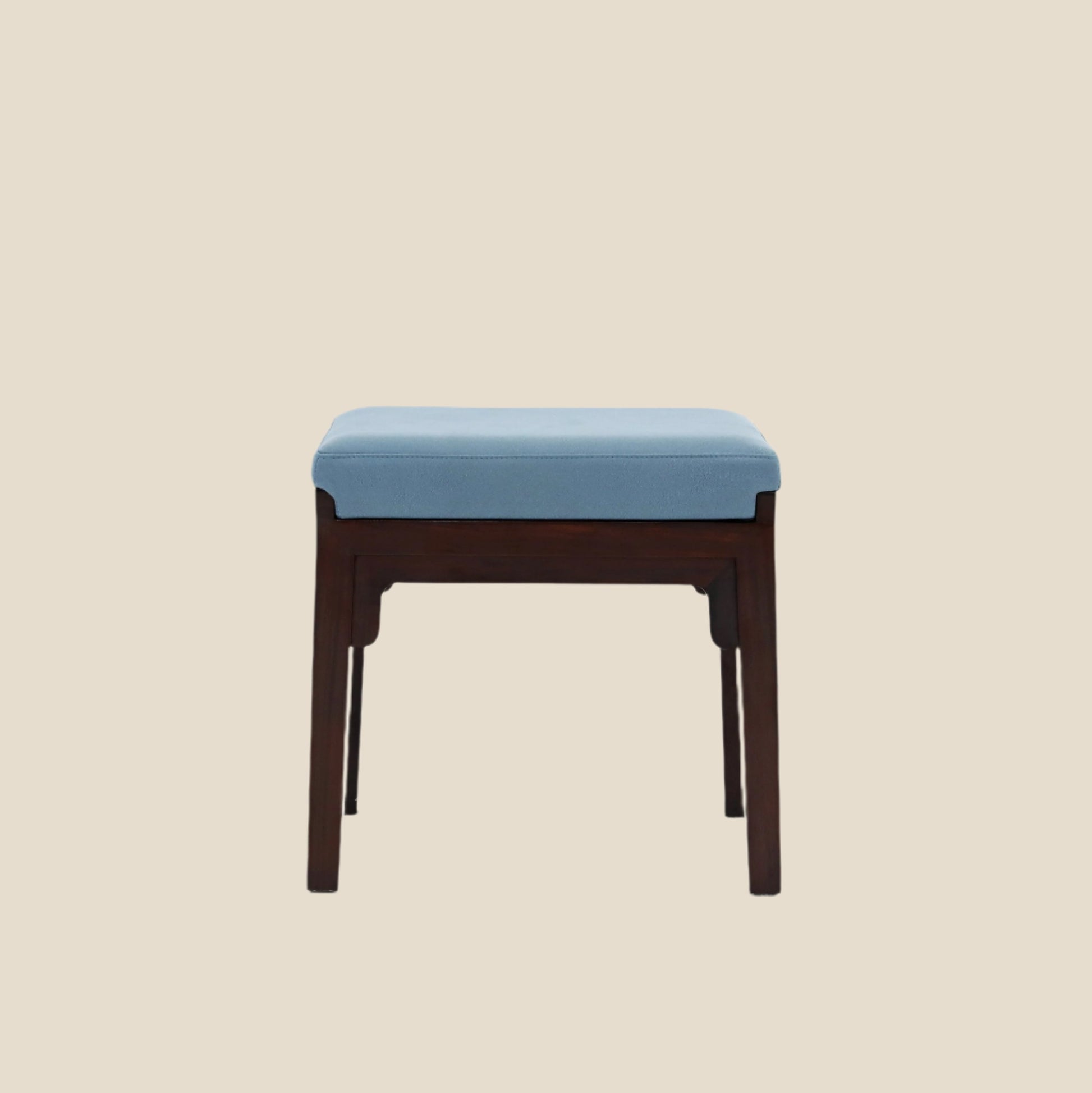 Handcrafted Elegant hard wood Stool with Upholstered Seat – Minimalist Design - SOHOO