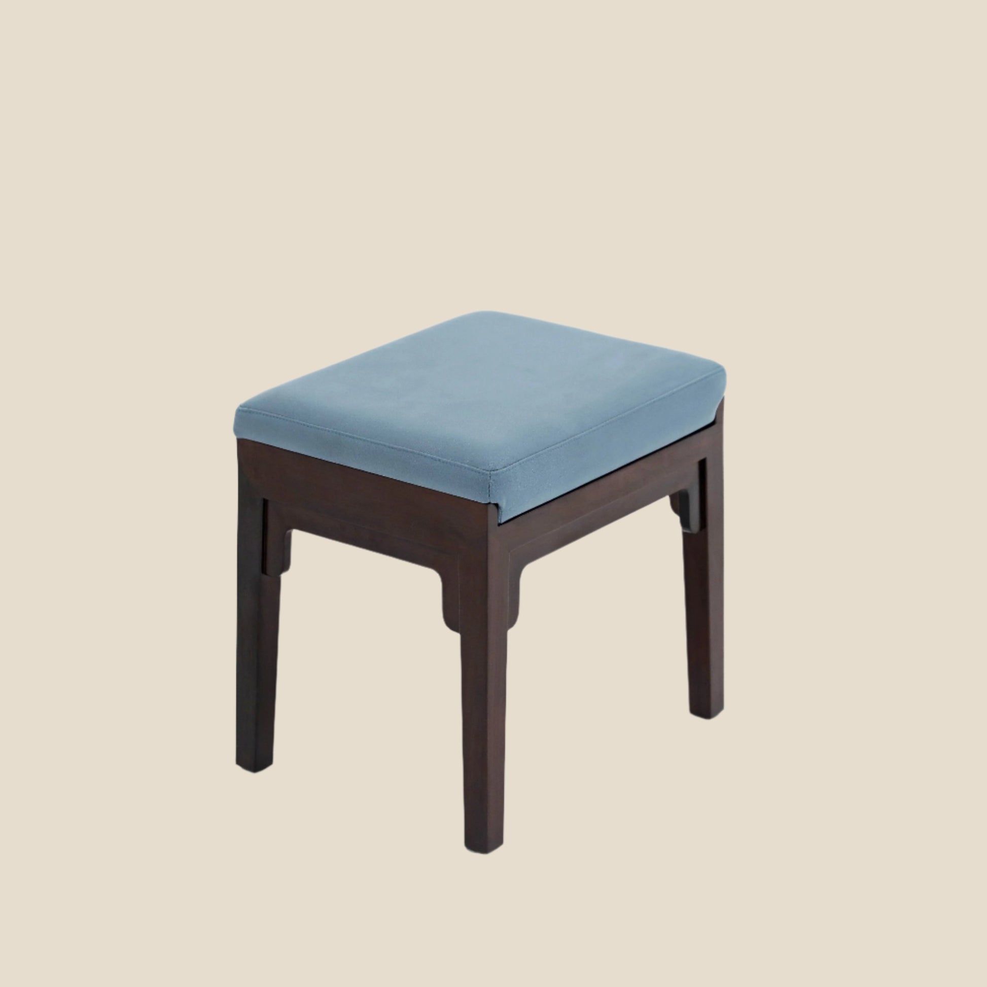 Handcrafted Elegant hard wood Stool with Upholstered Seat – Minimalist Design - SOHOO