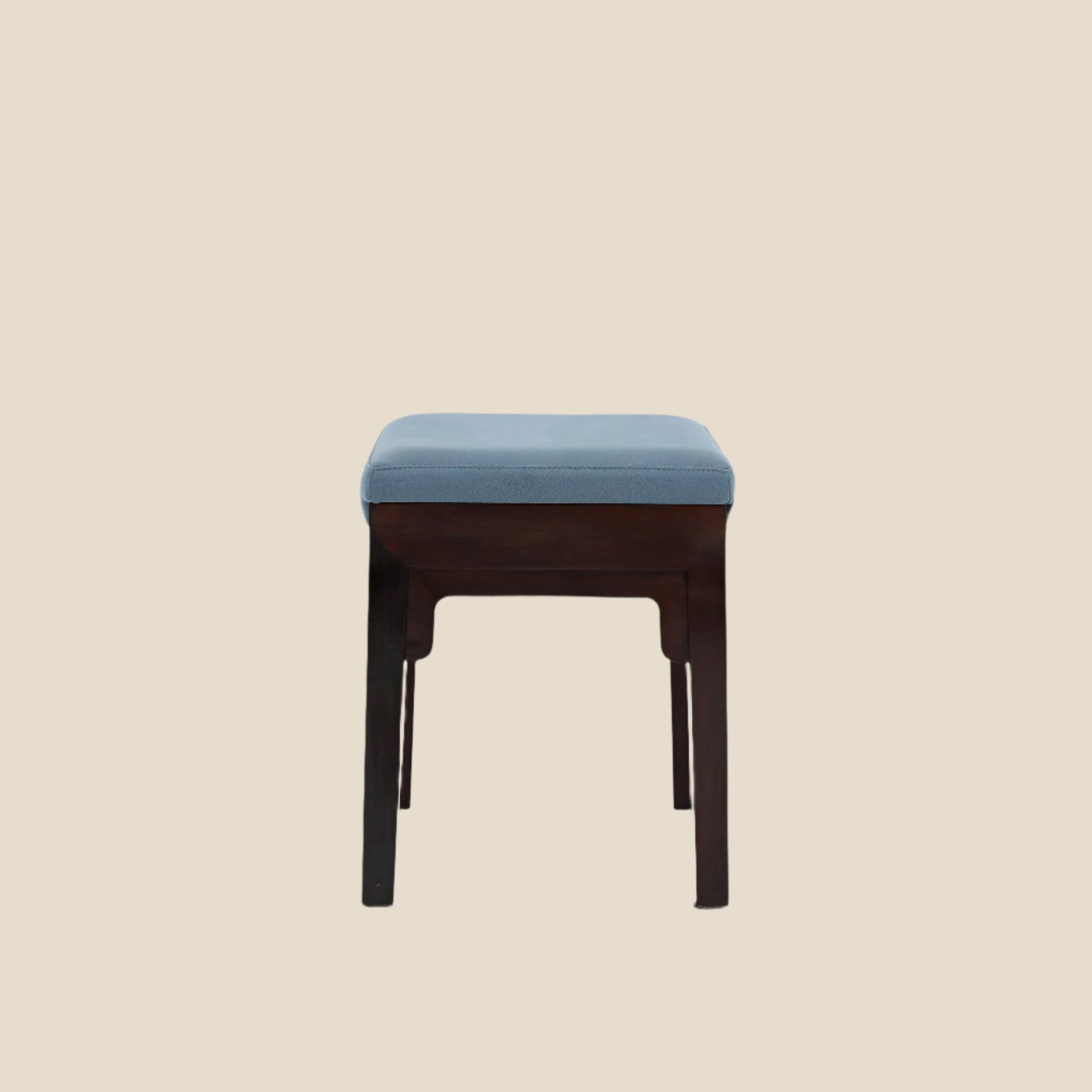 Handcrafted Elegant hard wood Stool with Upholstered Seat – Minimalist Design - SOHOO