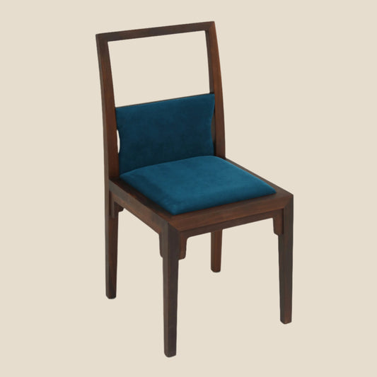 Handcrafted Minimalist hardwood Dining Chair with ultra-fine fabric or Faux Leather Upholstery - SOHOO