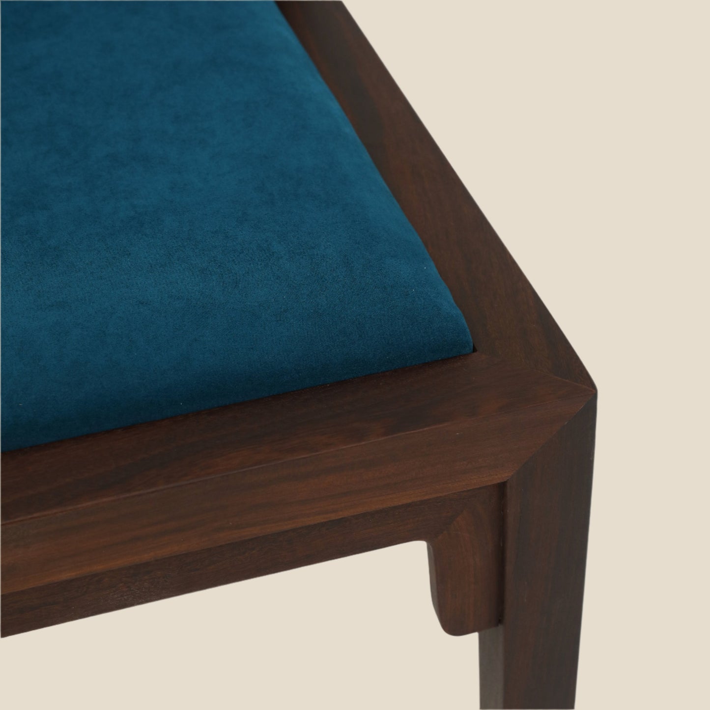 Handcrafted Minimalist hardwood Dining Chair with ultra-fine fabric or Faux Leather Upholstery - SOHOO