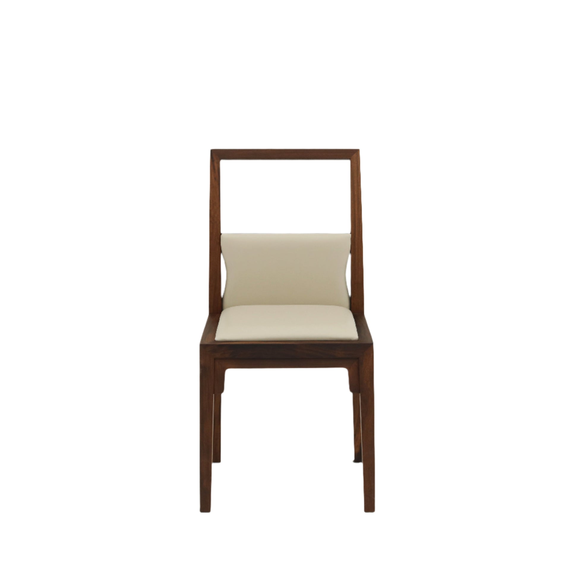 Handcrafted Minimalist hardwood Dining Chair with ultra-fine fabric or Faux Leather Upholstery - SOHOO