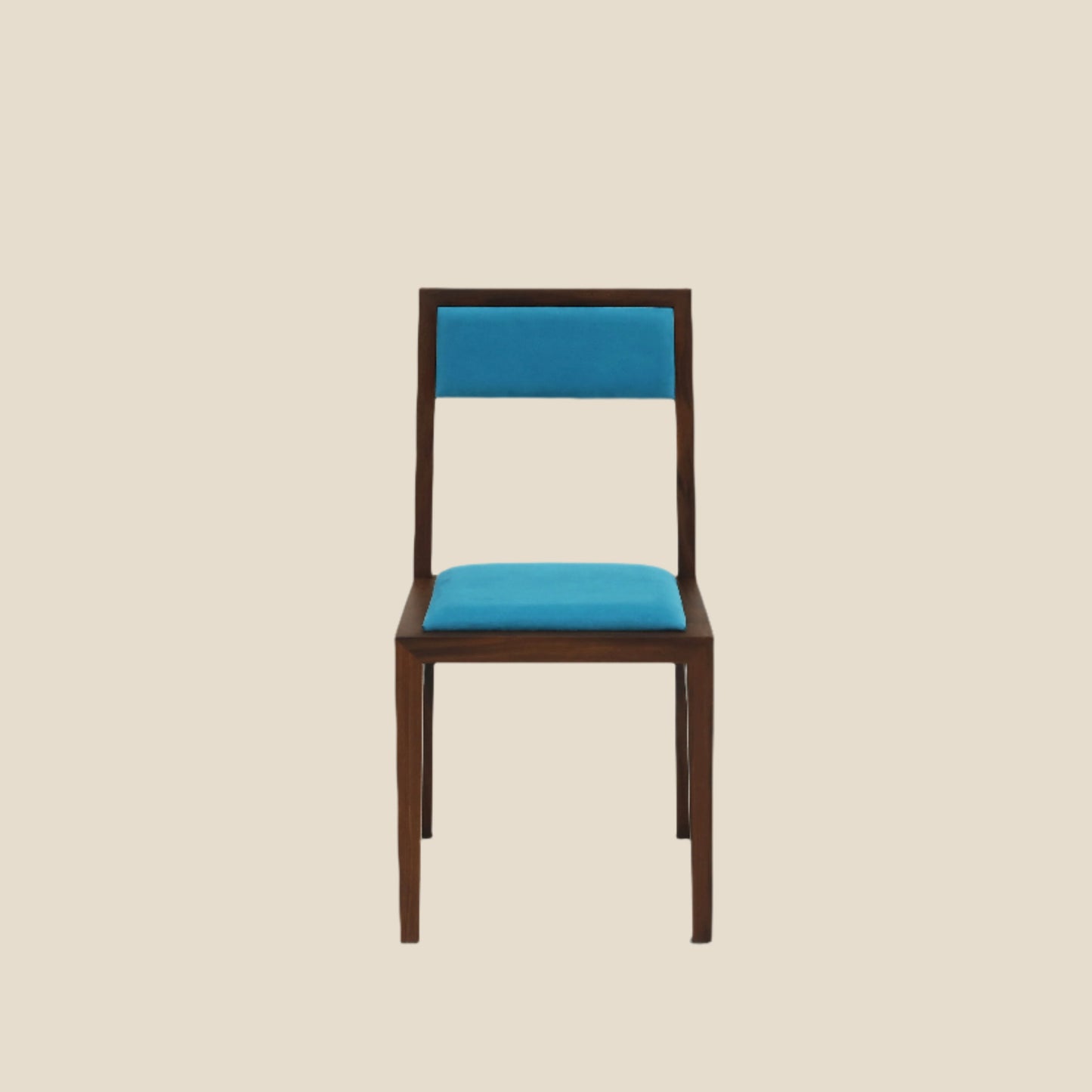 Handcrafted Minimalist hardwood Modern Dining Chair with Versatile Fabric Options
