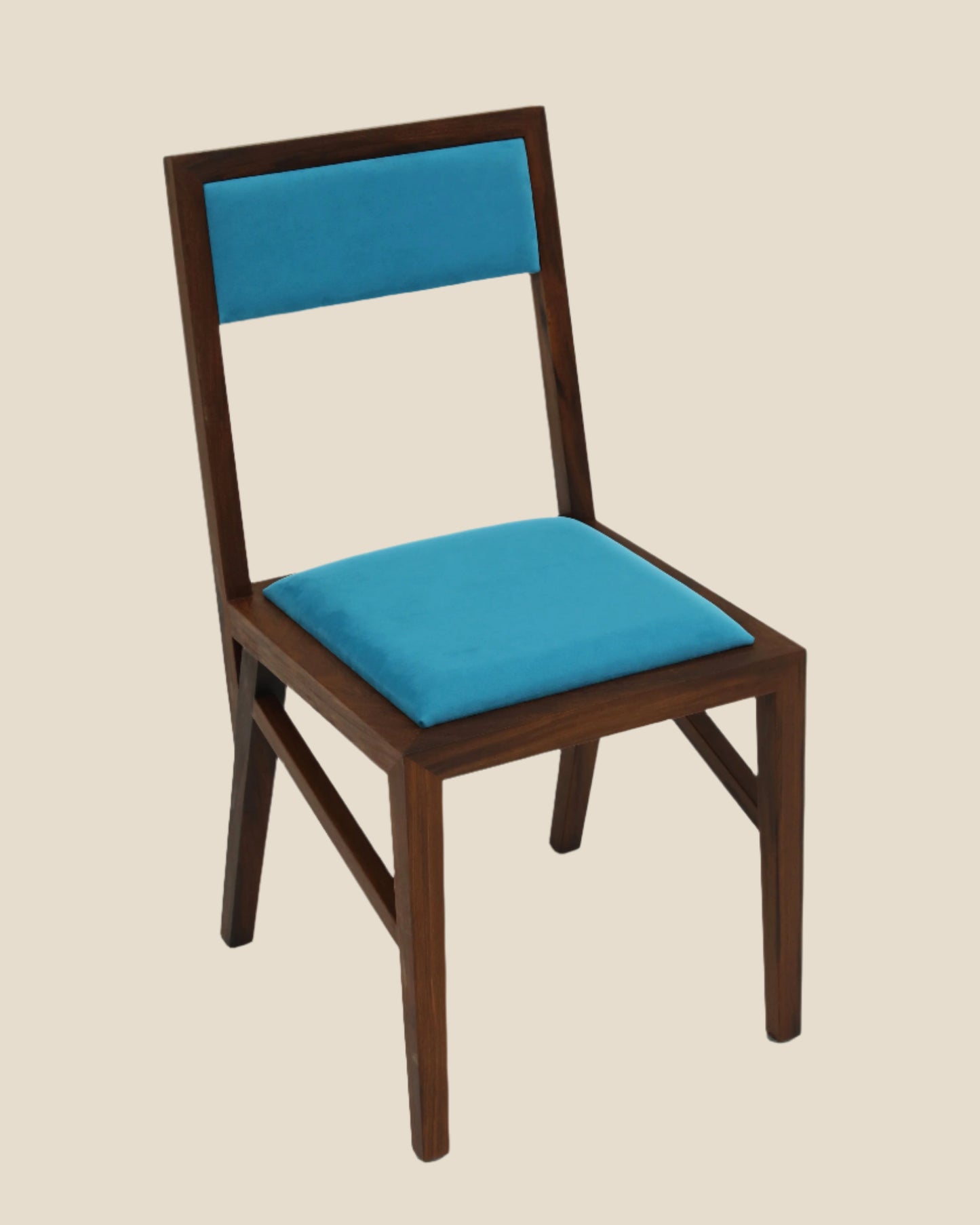 Handcrafted Minimalist hardwood Modern Dining Chair with Versatile Fabric Options