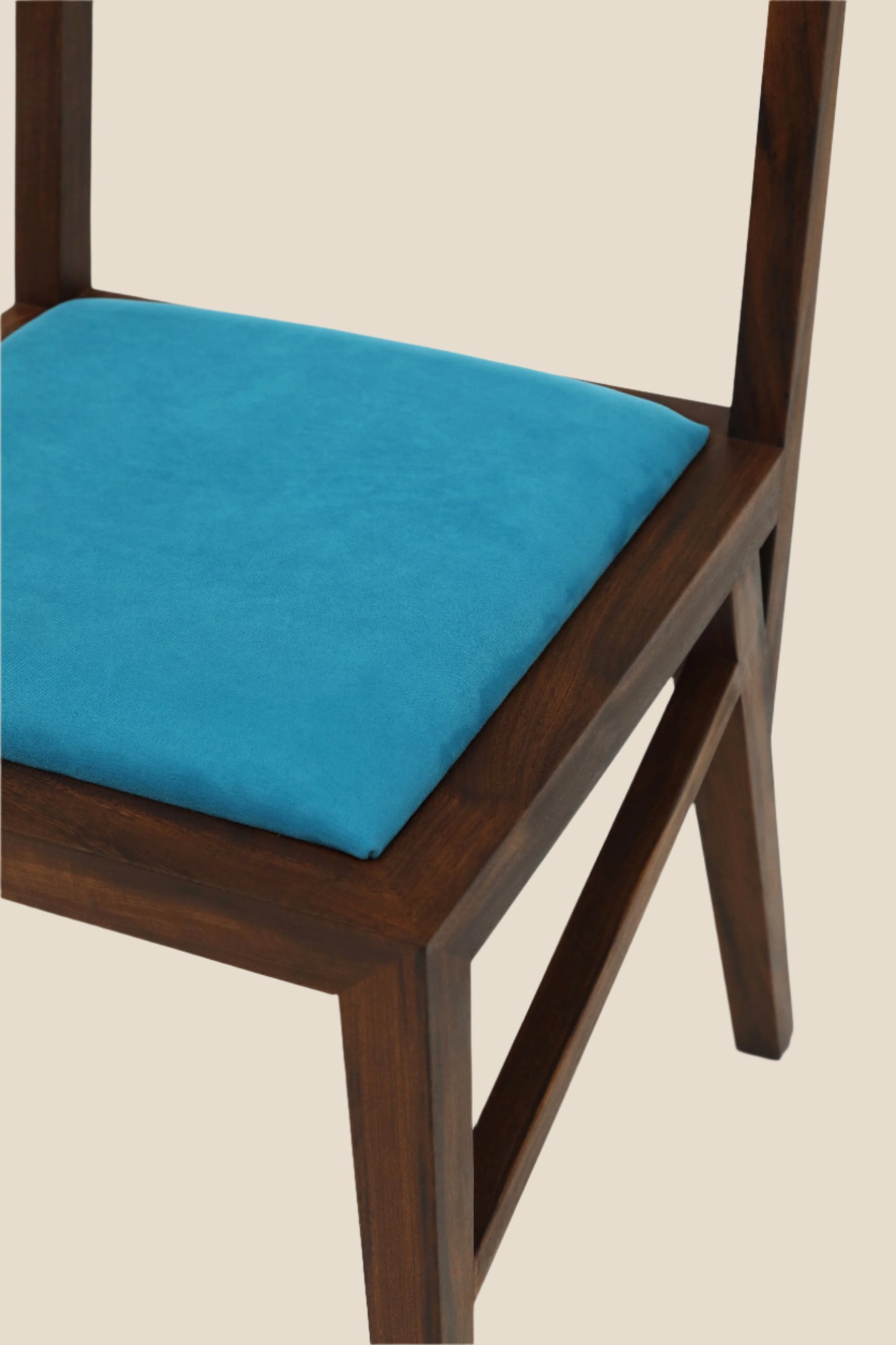 Handcrafted Minimalist hardwood Modern Dining Chair with Versatile Fabric Options