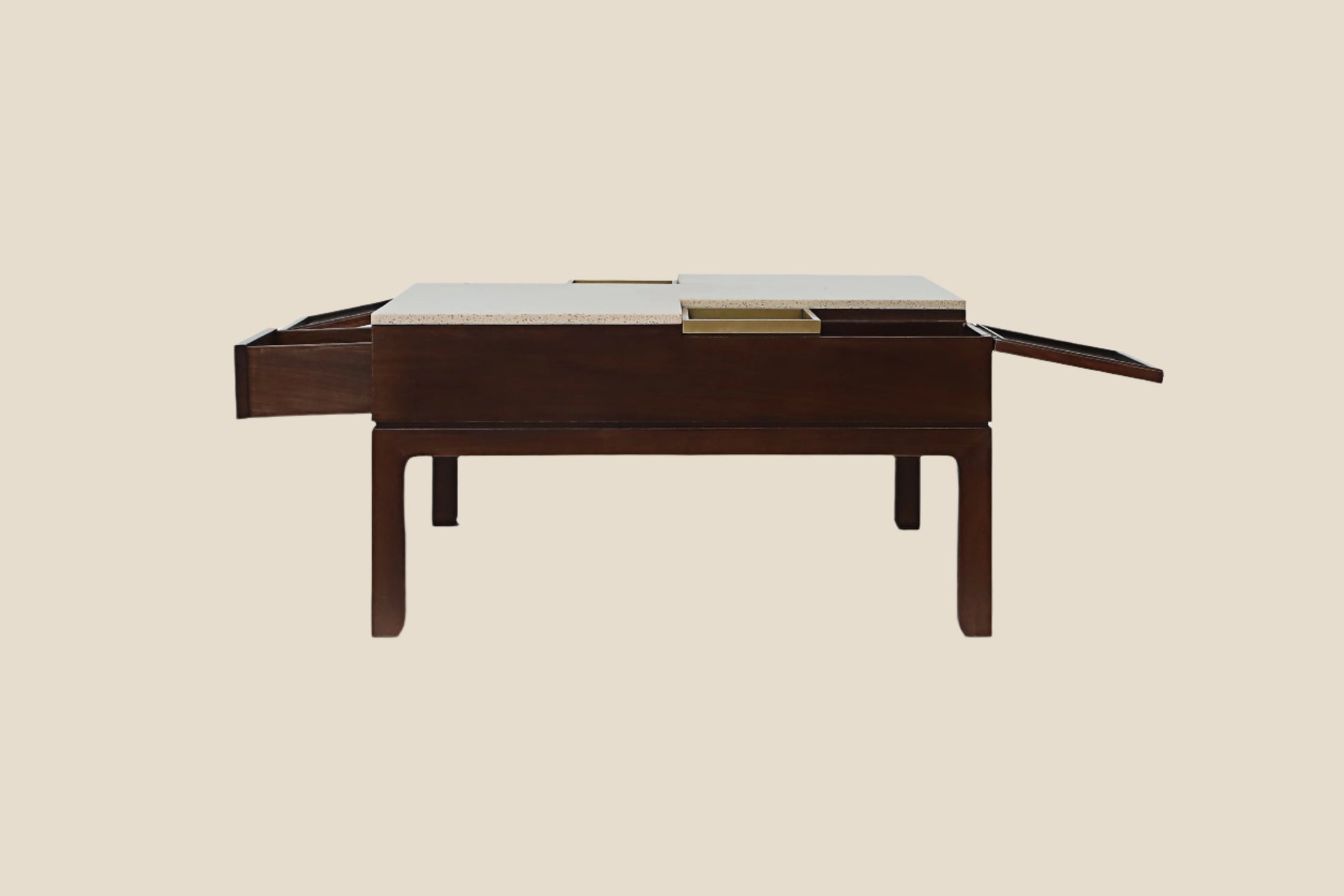 Handcrafted hardwood Multi-Function Coffee Table with Hidden Storage & Elegant Finish - SOHOO