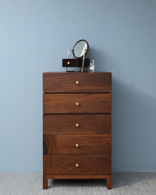 Handcrafted hardwood Five-Drawer Chest - Timeless Elegance and Functionality - SOHOO
