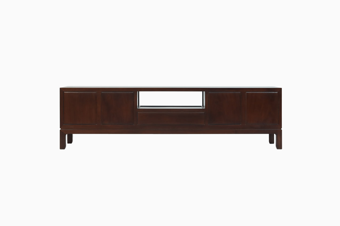 Handcrafted Modern Rattan & Brass Rack TV Cabinet, flexible rattan panel