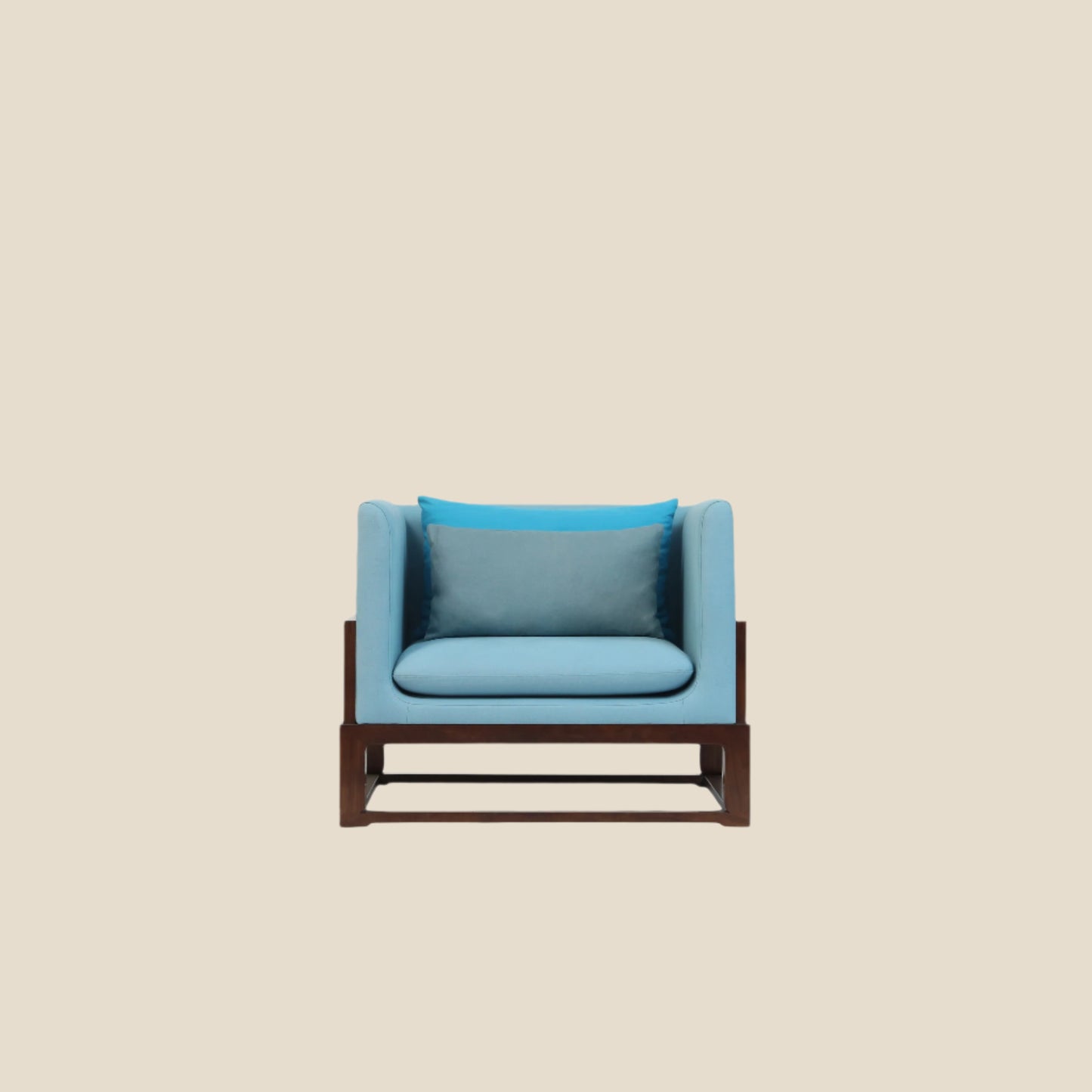 Handcrafted hardwood Three-Seater Sofa, easy-clean, skin-friendly, single-seater sofa