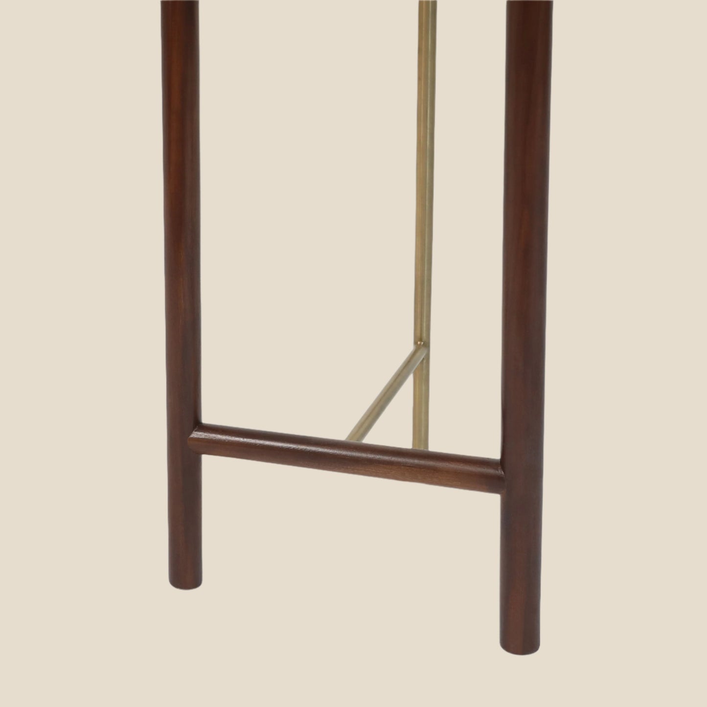 Handcrafted Solid Wood Flower Stand with Brass Accent - Minimalist Plant Display Rack,plant stand - SOHOO