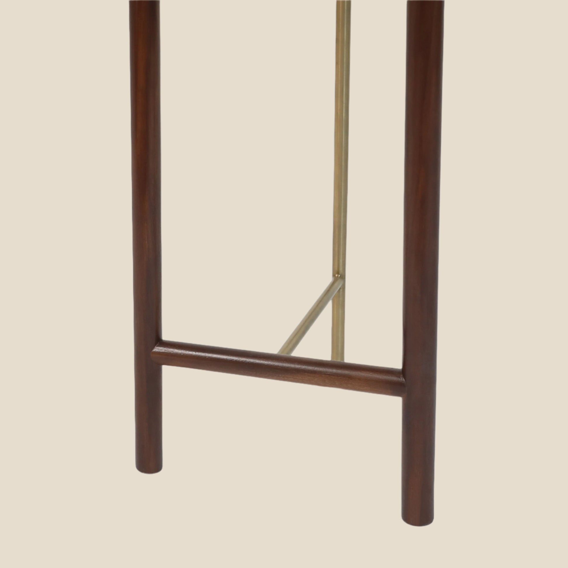 Handcrafted Solid Wood Flower Stand with Brass Accent - Minimalist Plant Display Rack,plant stand - SOHOO