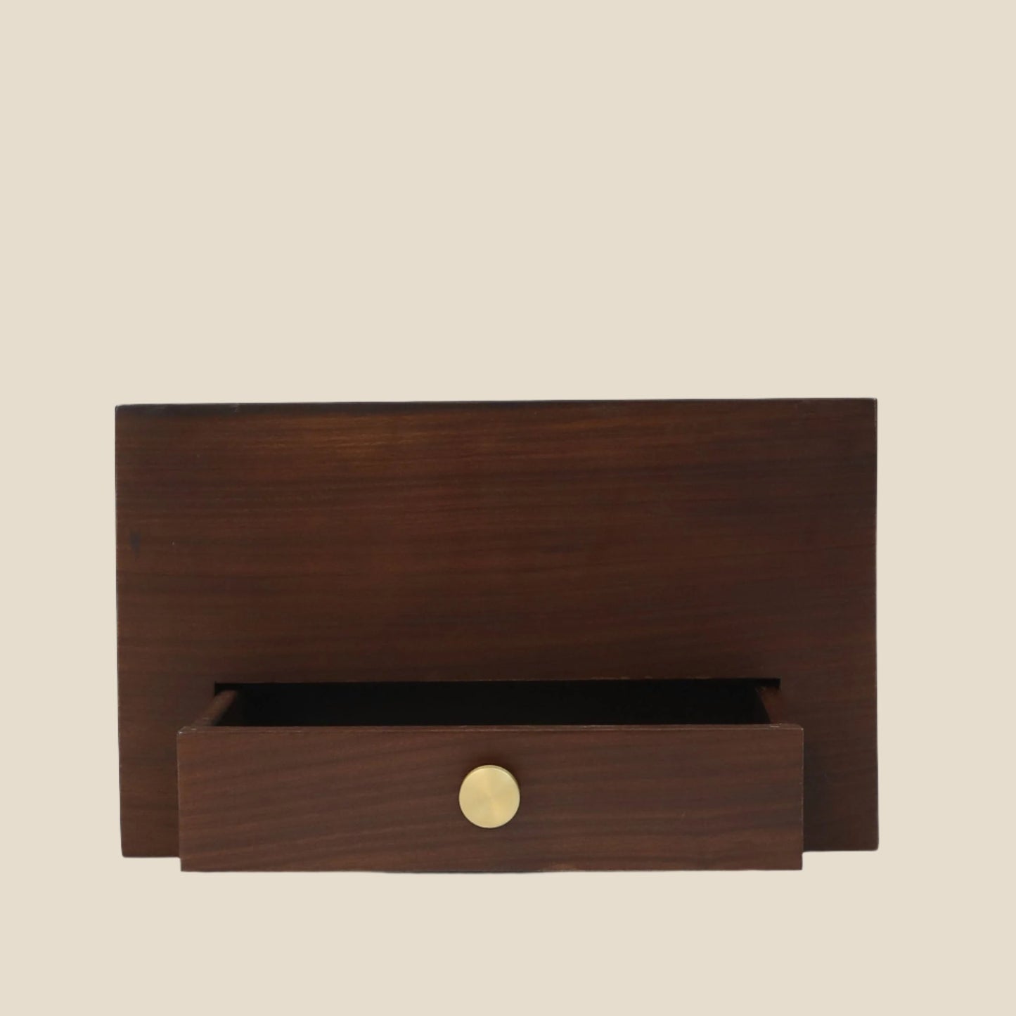 Handcrafted hardwood multi-functional Wooden Storage Box with Brass Knob, tea rack, decorative organizer, or display box - SOHOO