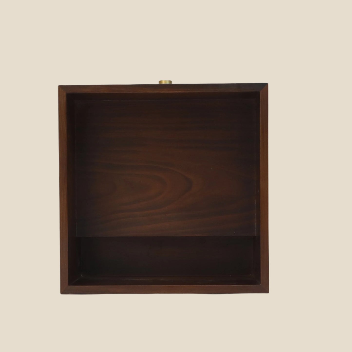 Handcrafted hardwood multi-functional Wooden Storage Box with Brass Knob, tea rack, decorative organizer, or display box - SOHOO