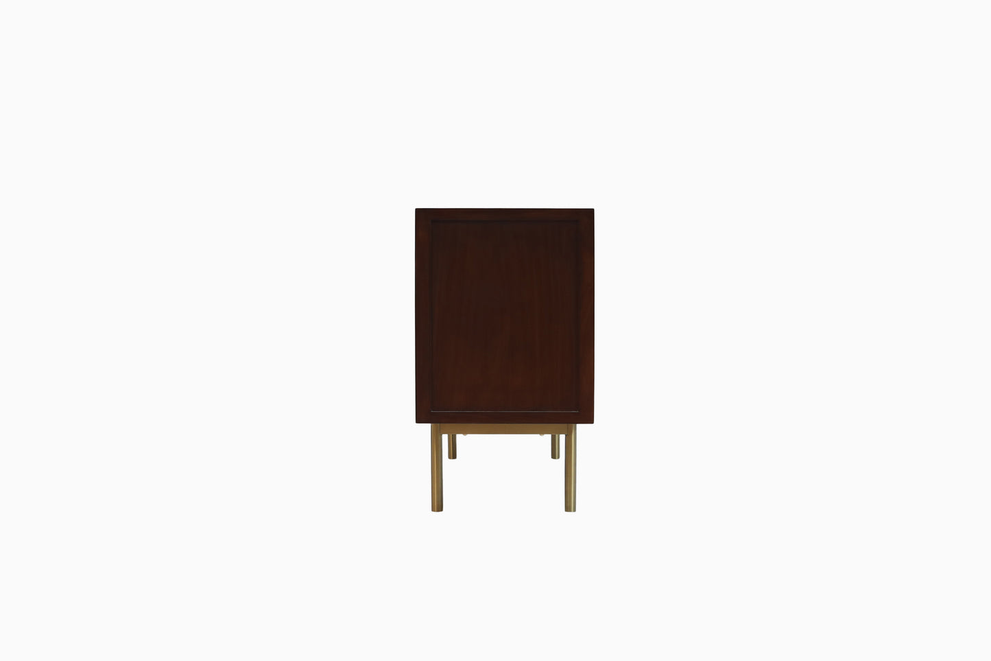 Handcrafted Elegant Modular Storage Shelf with Brass Accents