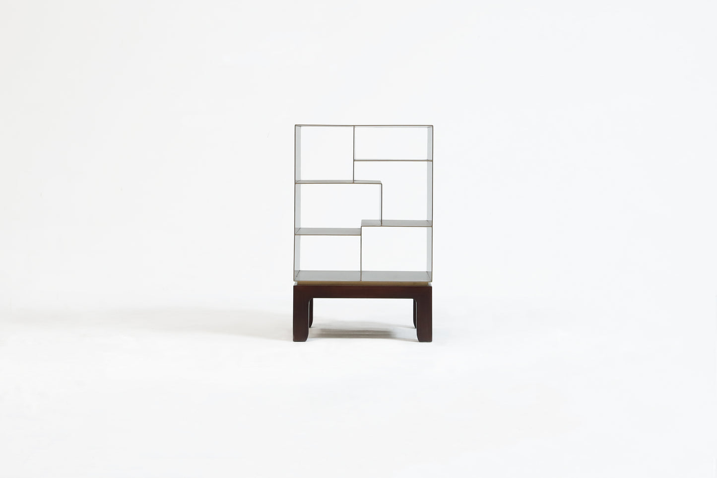 Handcrafted Modern Rattan & Brass Rack TV Cabinet, flexible rattan panel