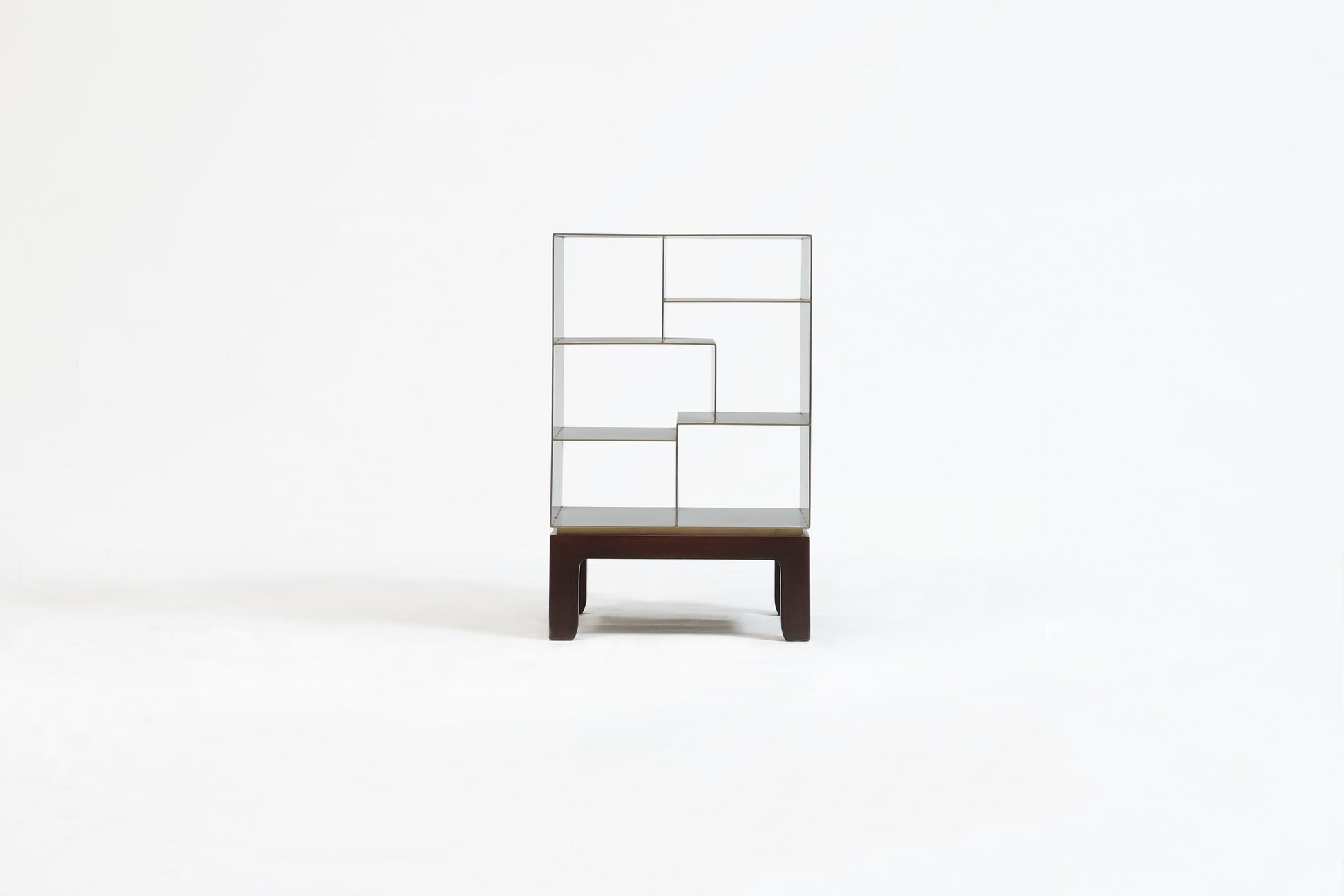 Handcrafted Modern  Rattan & Brass Rack TV Cabinet, flexible rattan panel - SOHOO