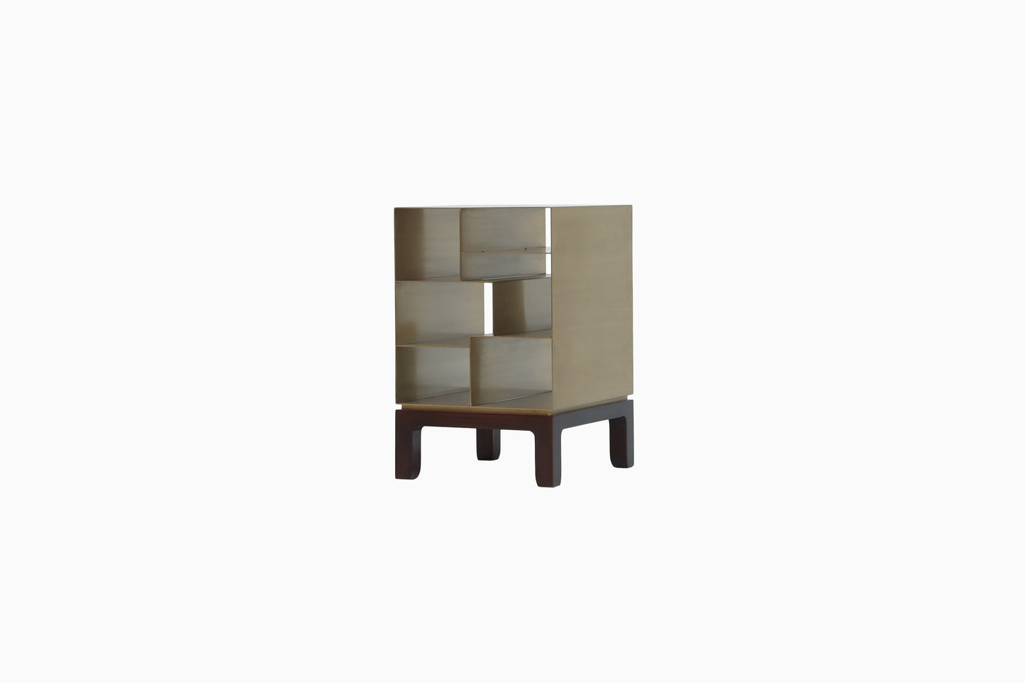 Handcrafted Modern Rattan & Brass Rack TV Cabinet, flexible rattan panel