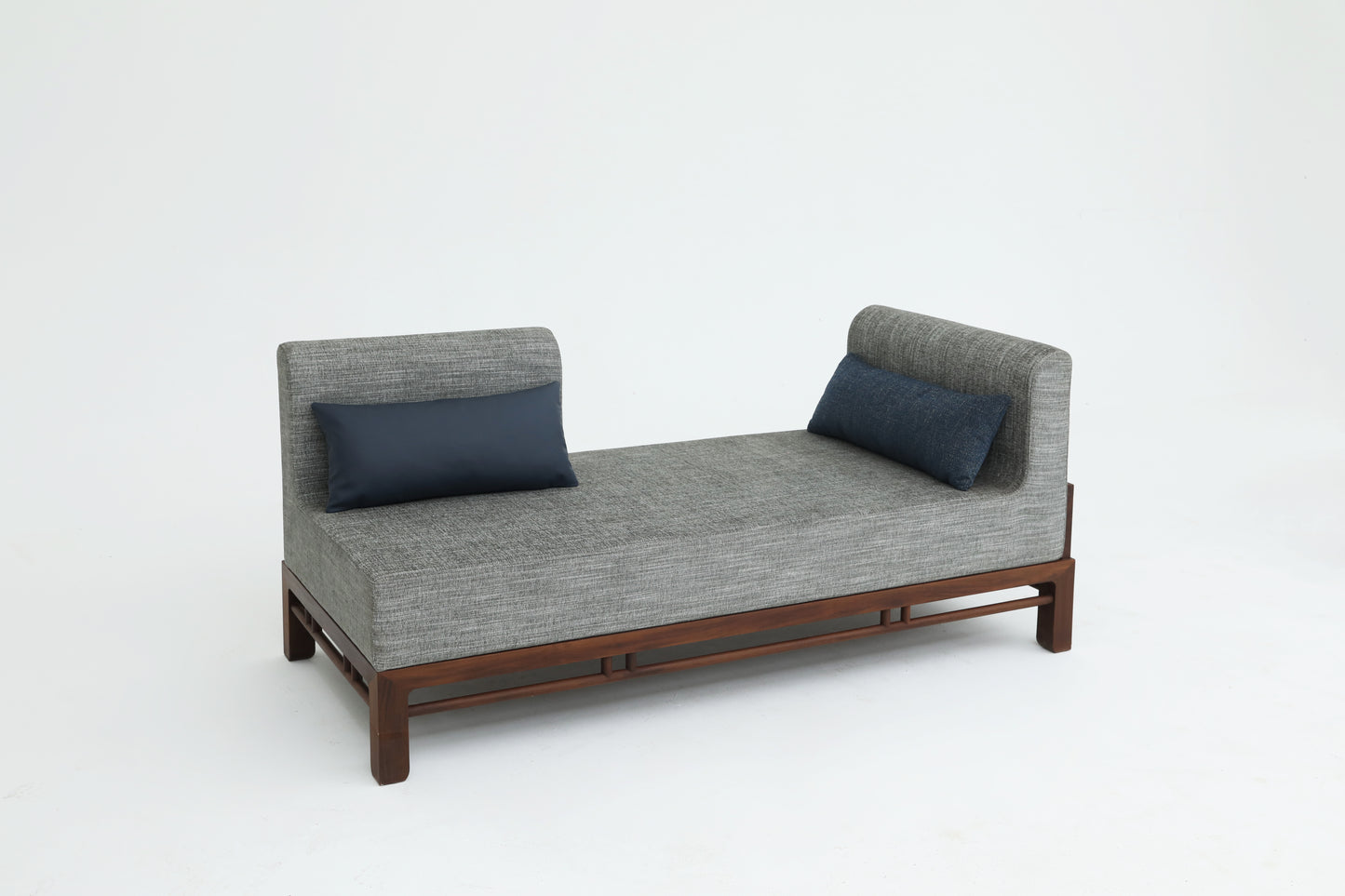Handcrafted  hardwood Modern Red Chaise Lounge,two-seater sofa - SOHOO