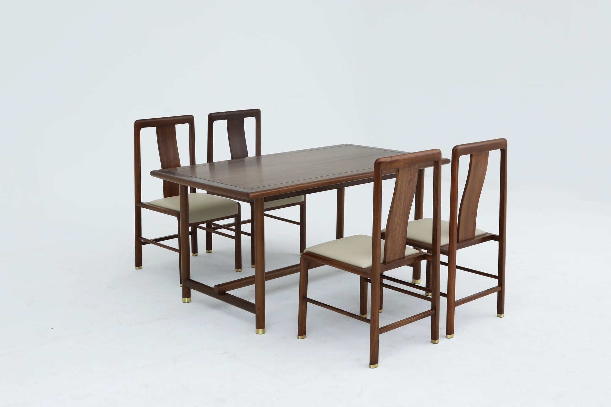 Elegant Solid Wood Dining Set – Handcrafted Table & Chairs with Timeless Design - SOHOO