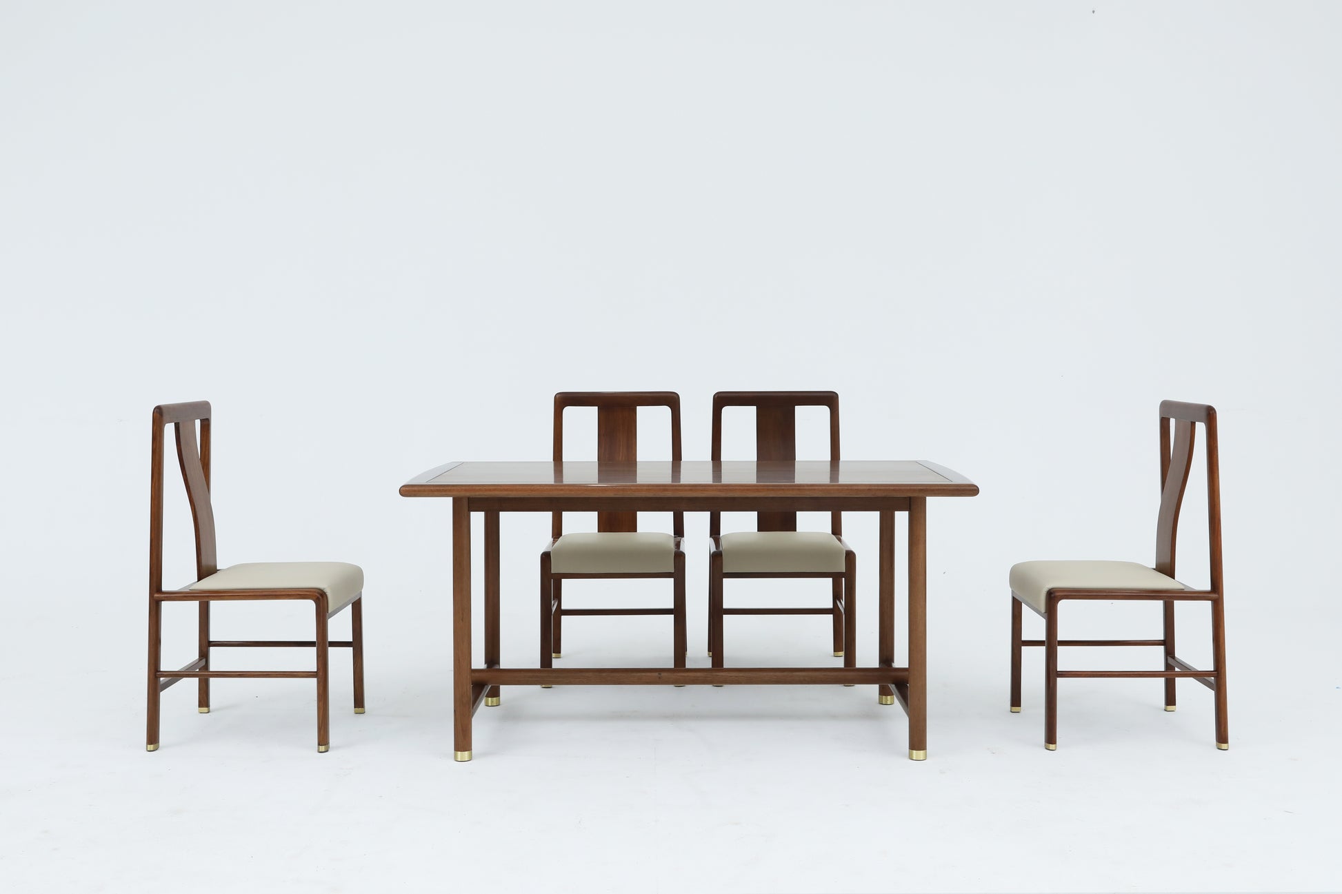 Elegant Solid Wood Dining Set – Handcrafted Table & Chairs with Timeless Design - SOHOO