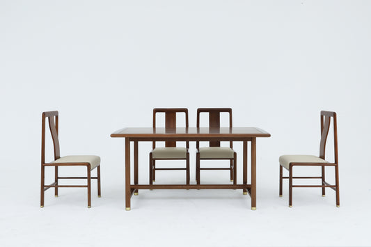 Elegant Solid Wood Dining Set – Handcrafted Table & Chairs with Timeless Design - SOHOO