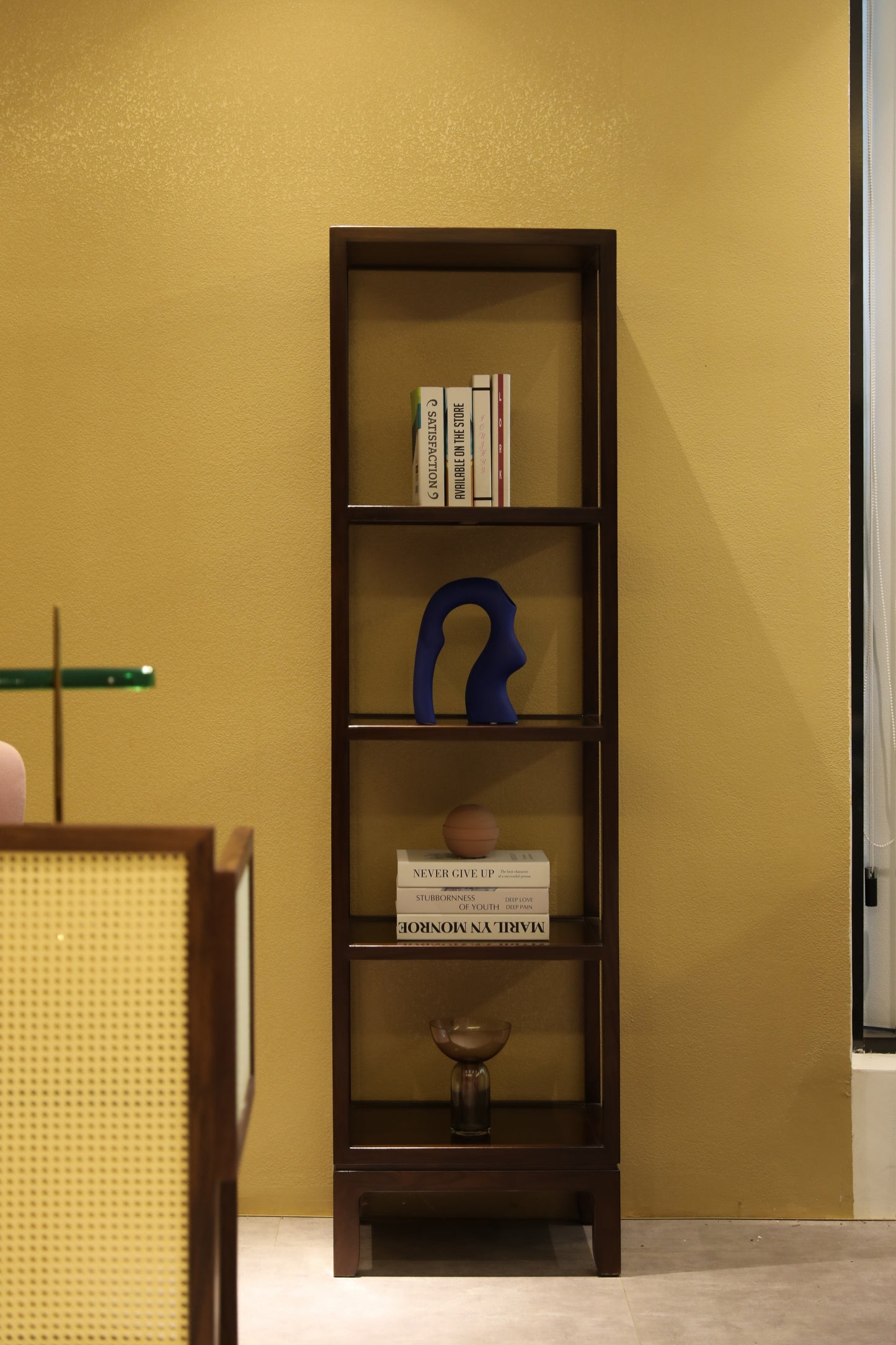 Handcrafted Modern Walnut Finish Wooden Storage Cabinet with Multi-Functional Shelves