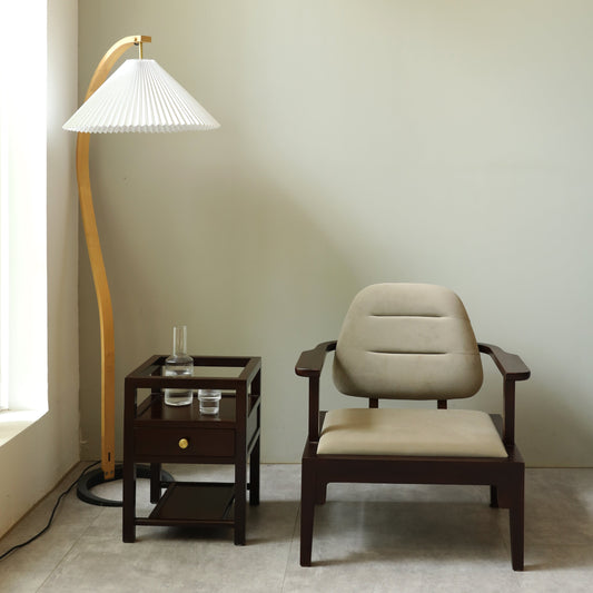 Handcrafted modern hardwood Tatami Stool, Tea Chair, Balcony Lounge Chair, Sofa Chair, armchair - SOHOO