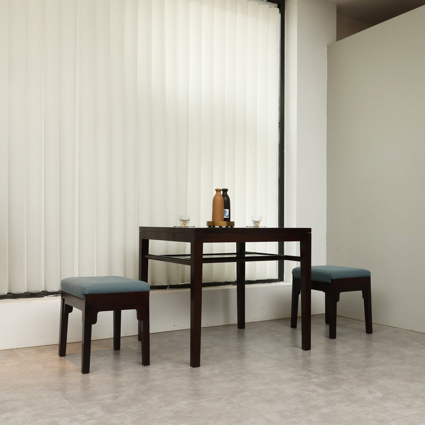 Multi-Functional Display Table with Hidden brass Storage or tea tray - SOHOO