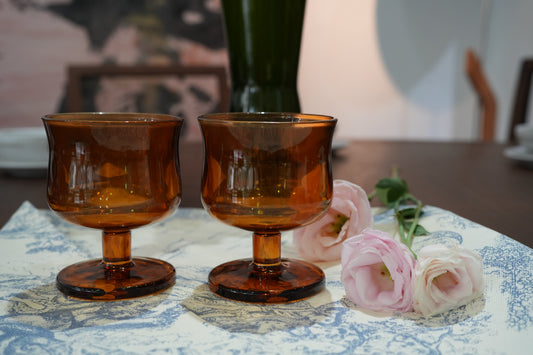 Amber Vintage Goblet Set – Timeless Elegance for Every Sip - SOHOO
