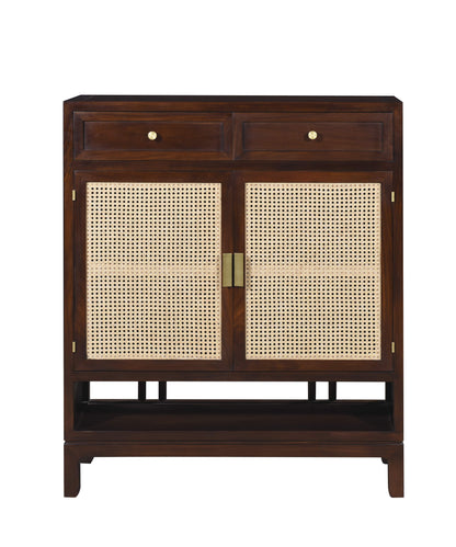 Handcrafted Versatile and Stylish Cane Panel Cabinet, shoe box, - SOHOO 