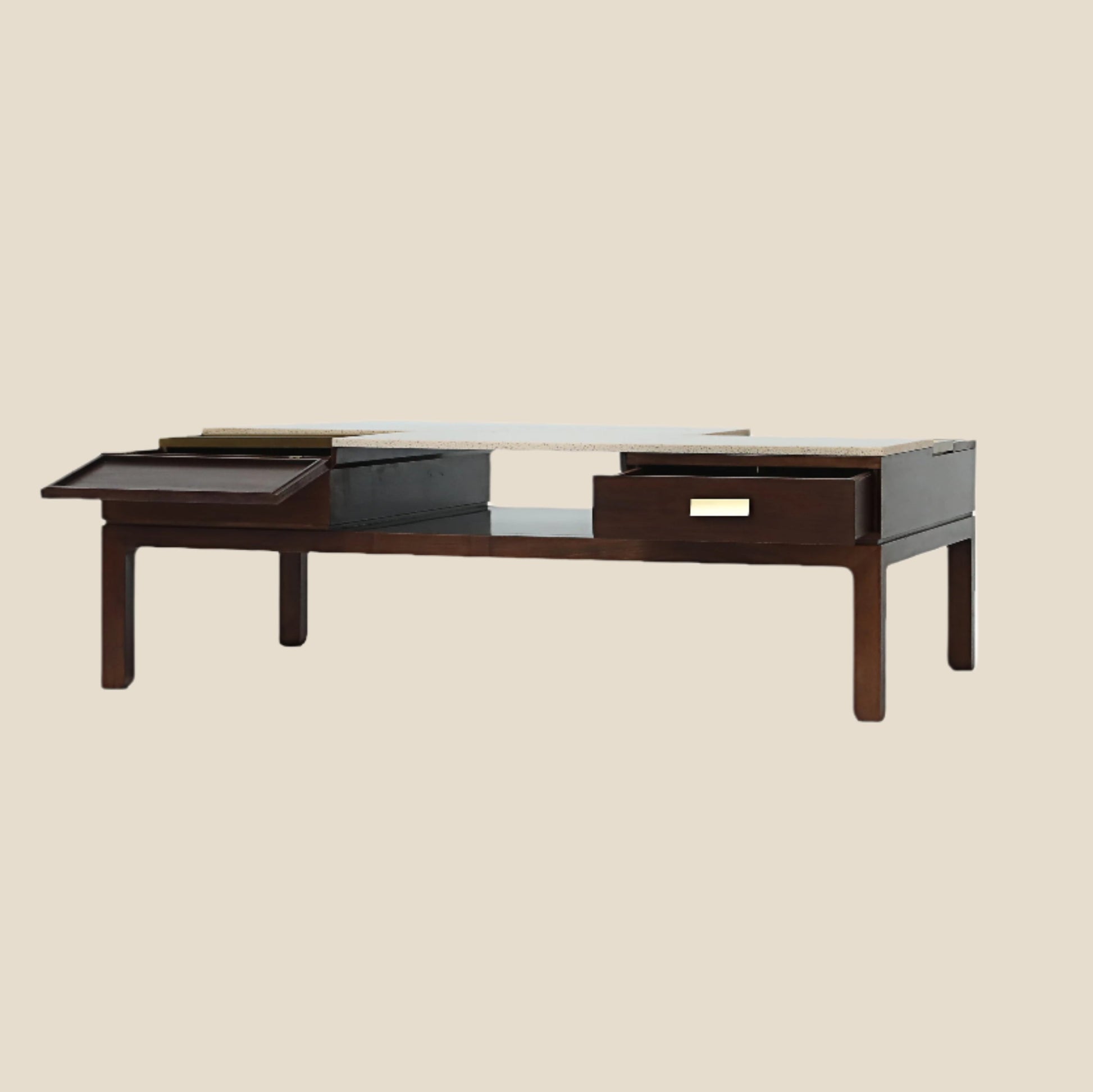 Handcrafted hardwood Multi-Function Coffee Table with Hidden Storage & Elegant Finish - SOHOO 