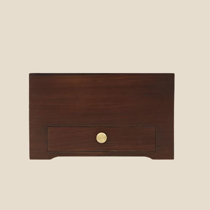 Handcrafted hardwood multi-functional Wooden Storage Box with Brass Knob, tea rack, decorative organizer, or display box - SOHOO 