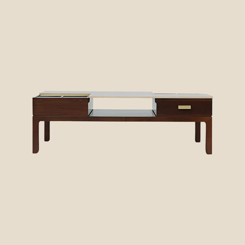 Handcrafted hardwood Multi-Function Coffee Table with Hidden Storage & Elegant Finish - SOHOO 