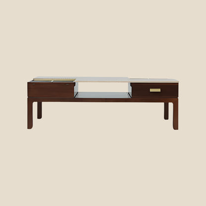 Handcrafted hardwood Multi-Function Coffee Table with Hidden Storage & Elegant Finish - SOHOO 