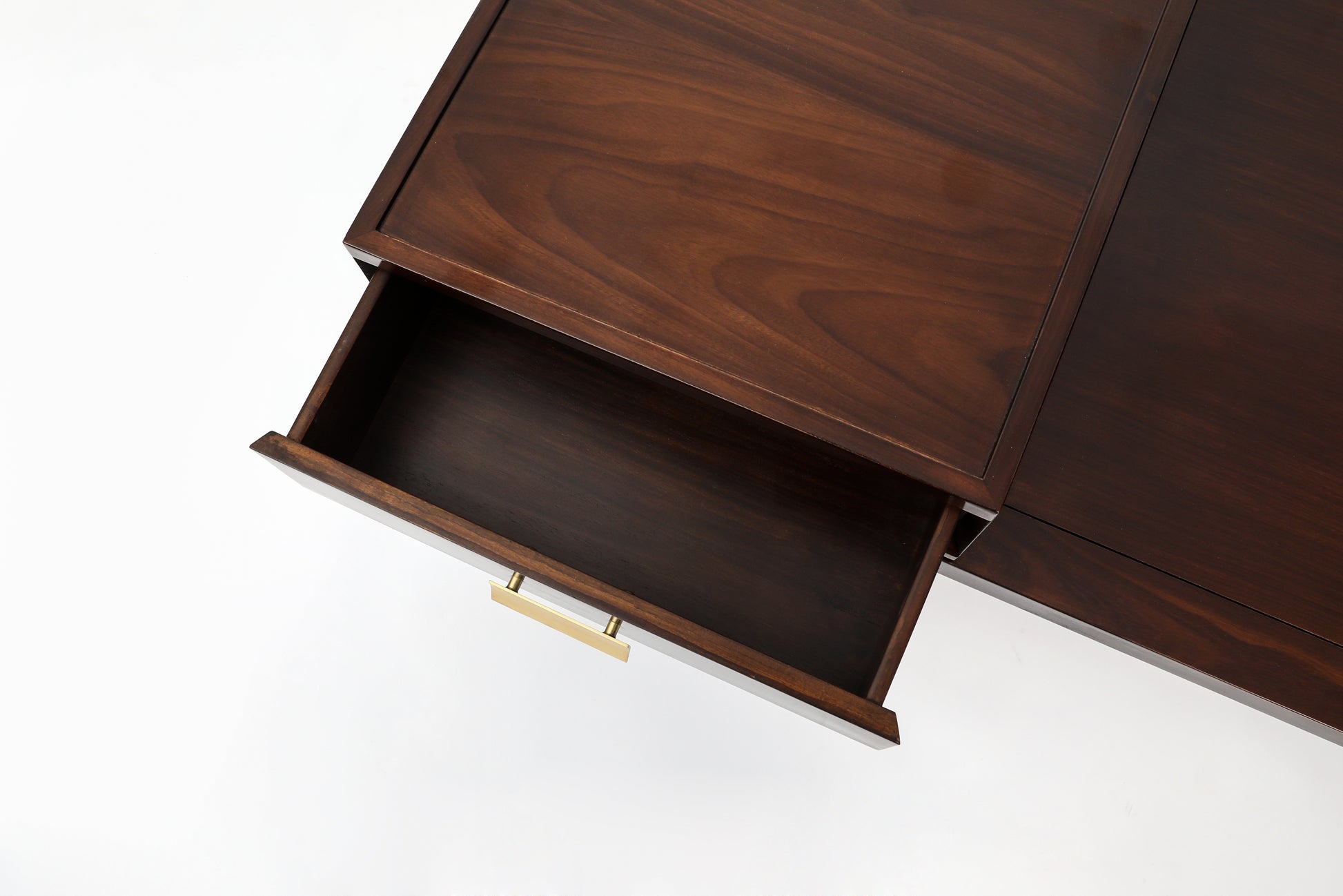 Handcrafted hardwood Modern  Coffee Table with Storage and Golden Accents – Elegant Living Room Centerpiece - SOHOO 