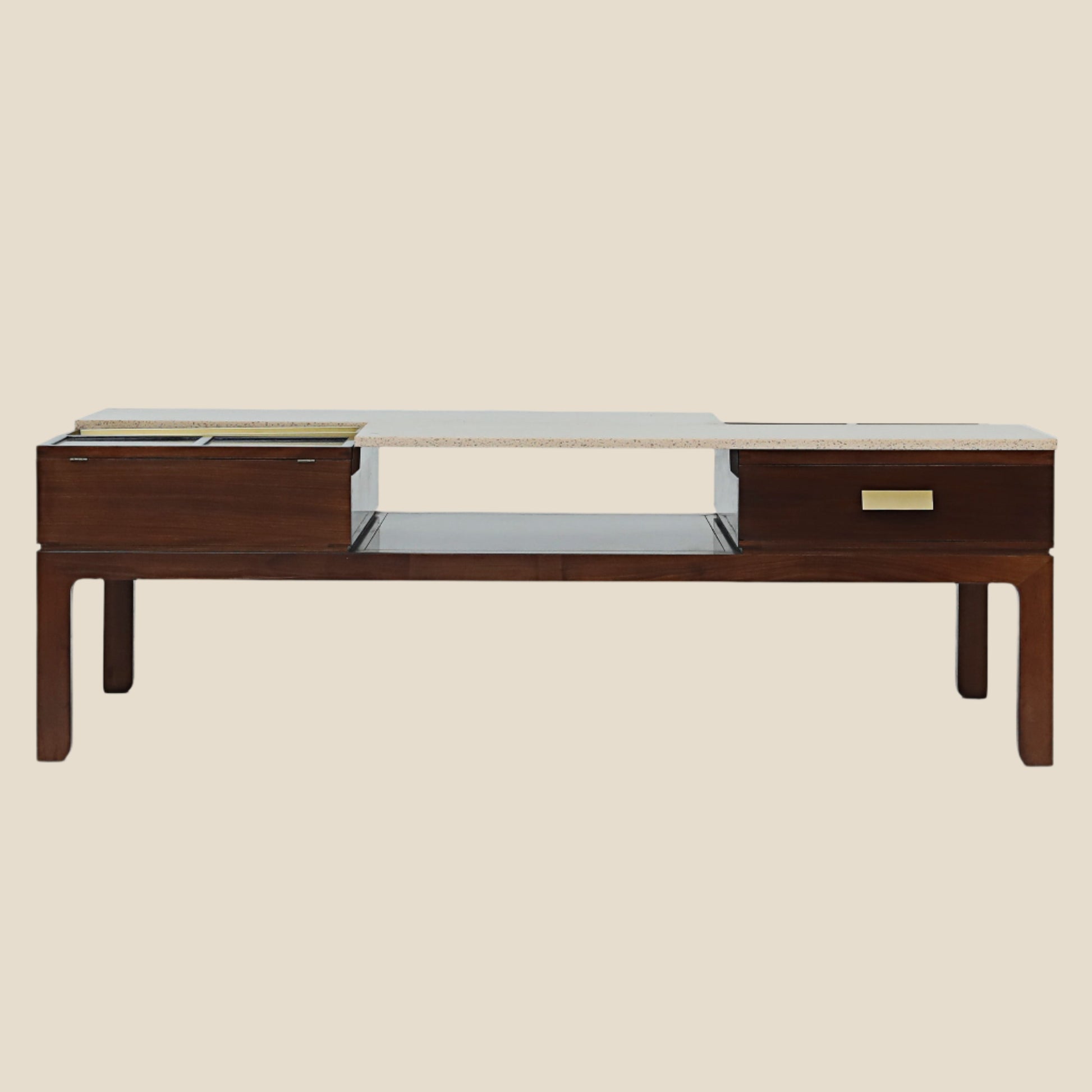 Handcrafted hardwood Multi-Function Coffee Table with Hidden Storage & Elegant Finish - SOHOO 