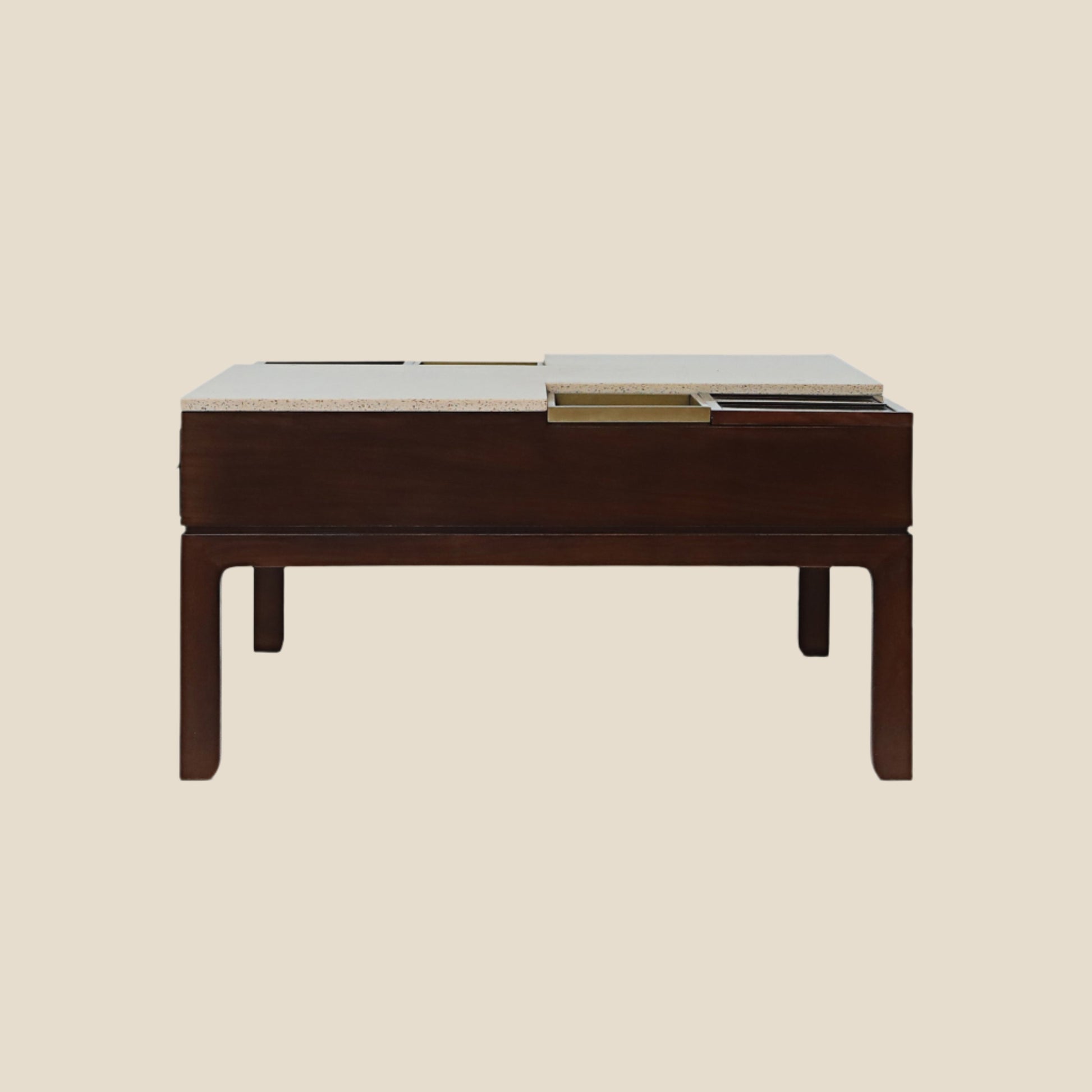 Handcrafted hardwood Multi-Function Coffee Table with Hidden Storage & Elegant Finish - SOHOO 